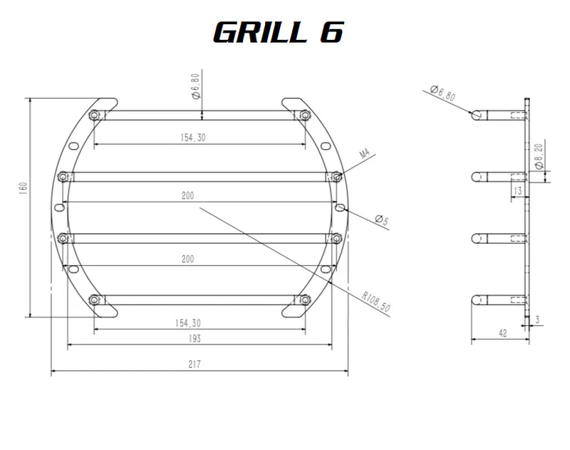 Massive Audio - GRILL6 - 6.5" Deep Anodized Steel Protective Subwoofer Grill image 1