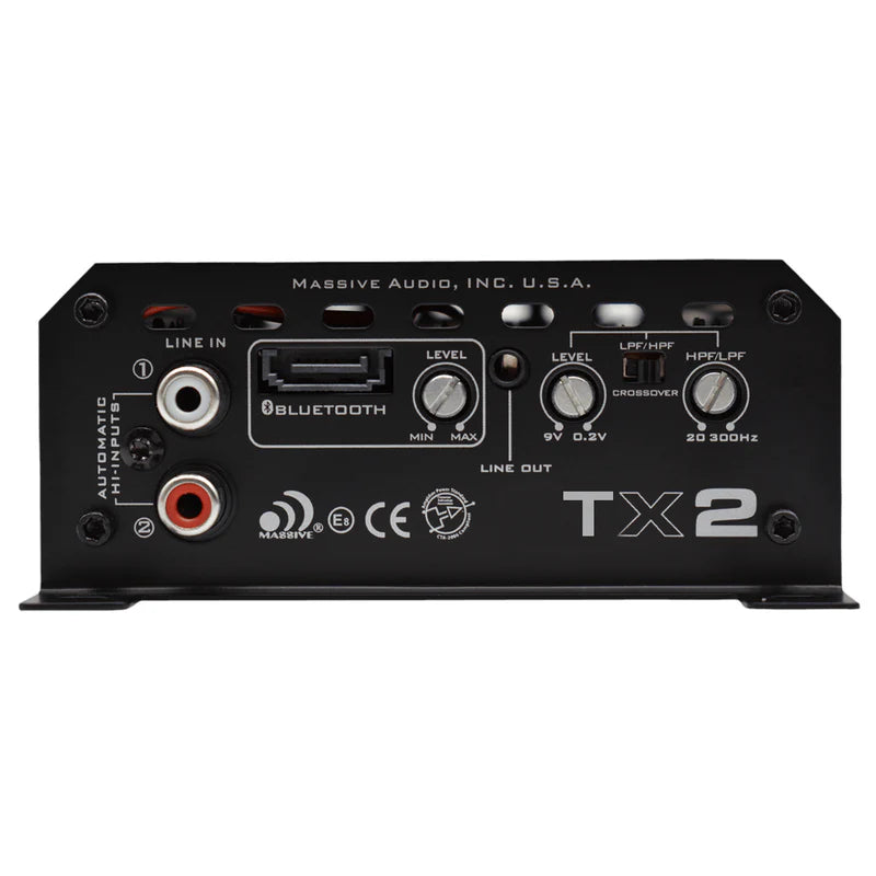 Massive Audio - TX2 - 480W RMS Class D 2 Ch Marine Amp w/Bluetooth image 4