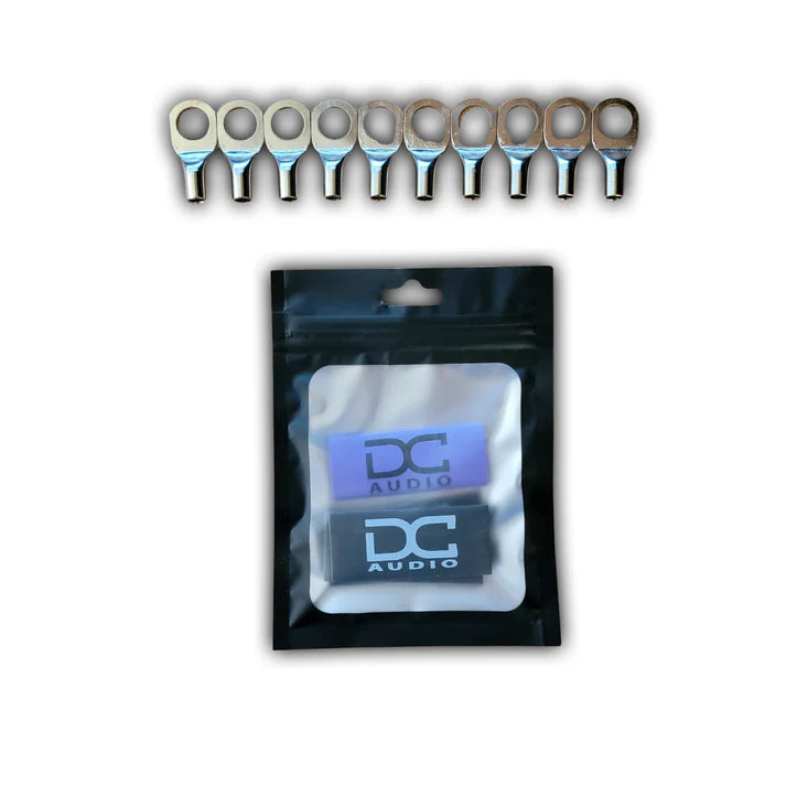 DC Audio -DC Audio 8AWG-10mm Hole Copper Ring Terminals w/ Heat Shrink 10 image 3