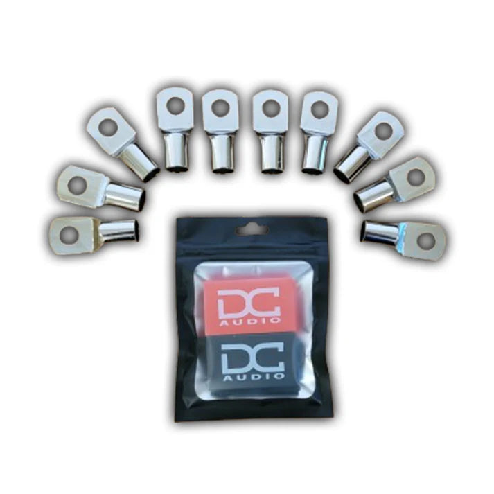 DC Audio -DC Audio 1/0 Gauge Tinned Copper Ring Terminals w/ Heat Shrink 10 pack image 4