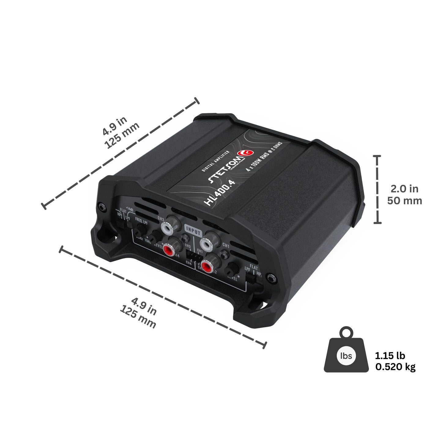 Stetsom - HL 400.4 - Class D Full Range Amplifier 4 Channel 400 W image 6