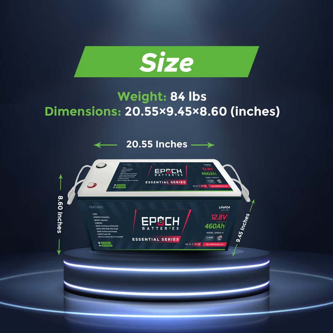 Epoch Batteries - 12460A-H - 12V 460Ah Bluetooth & Heated LiFePO4 Batt image 8