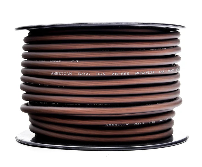 American Bass - 8 Gauge Mega Flex Power Cable 100ft Roll image 1