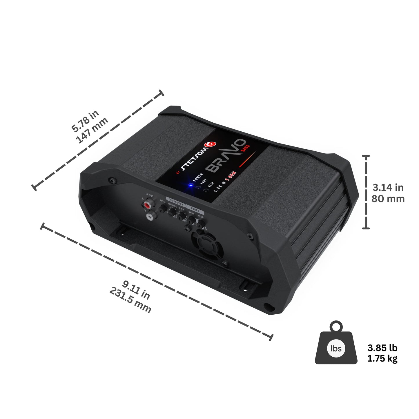 Stetsom - BRAVO BASS 1.2k - Digital Sub Amp Mono 1 Ch Class D 1200w RMS image 5