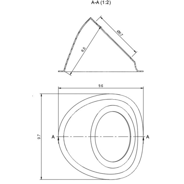 Custom Speaker Pods - 6.5″ Universal Angled Speaker Pod image 2