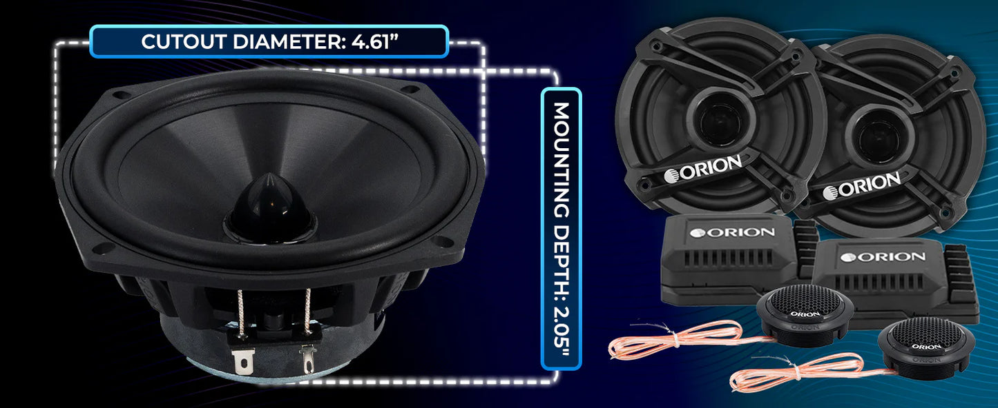 Orion - CB525C 5.25" 2-Way Component Speaker Set 60 Watts RMS | 240 Watts MAX