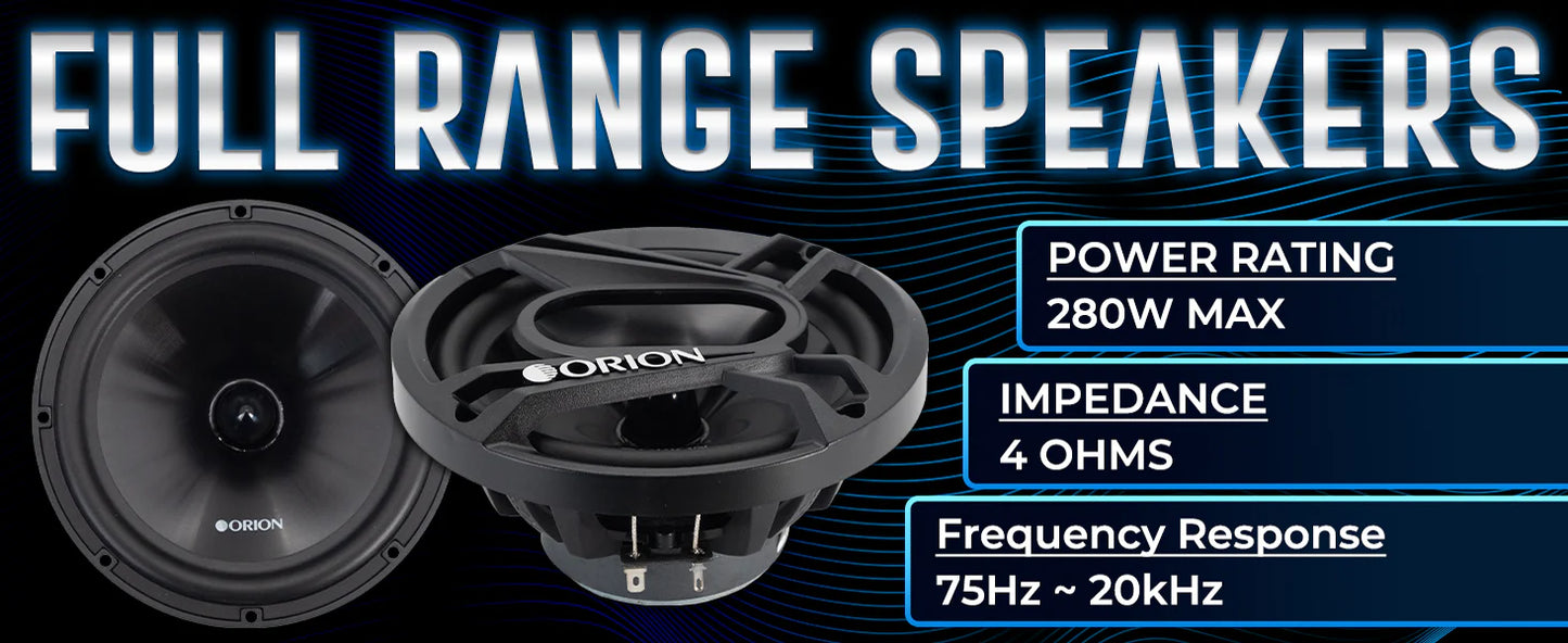 Orion - CB65C 6.5" 2-Way Component Speaker Set 70 Watts RMS | 280 Watts MAX