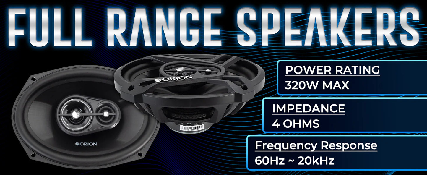 Orion - CB693 - 6x9" 3-Way Coaxial Speakers 80 Watts RMS | 320 Watts MAX