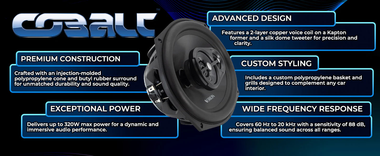Orion - CB693 - 6x9" 3-Way Coaxial Speakers 80 Watts RMS | 320 Watts MAX