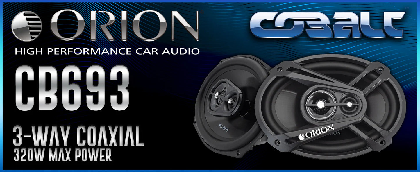 Orion - CB693 - 6x9" 3-Way Coaxial Speakers 80 Watts RMS | 320 Watts MAX