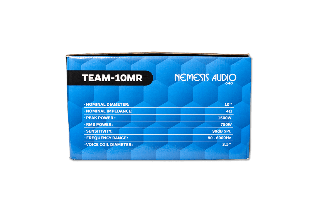 Nemesis Audio - TEAM-10MR - 10″ midrange speaker designed for competition-grade, loud mids with clarity.