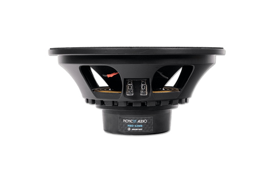 Nemesis Audio - NEO-12MB - 12″ midbass, 800W RMS. Efficient build with powerful low-mid output.