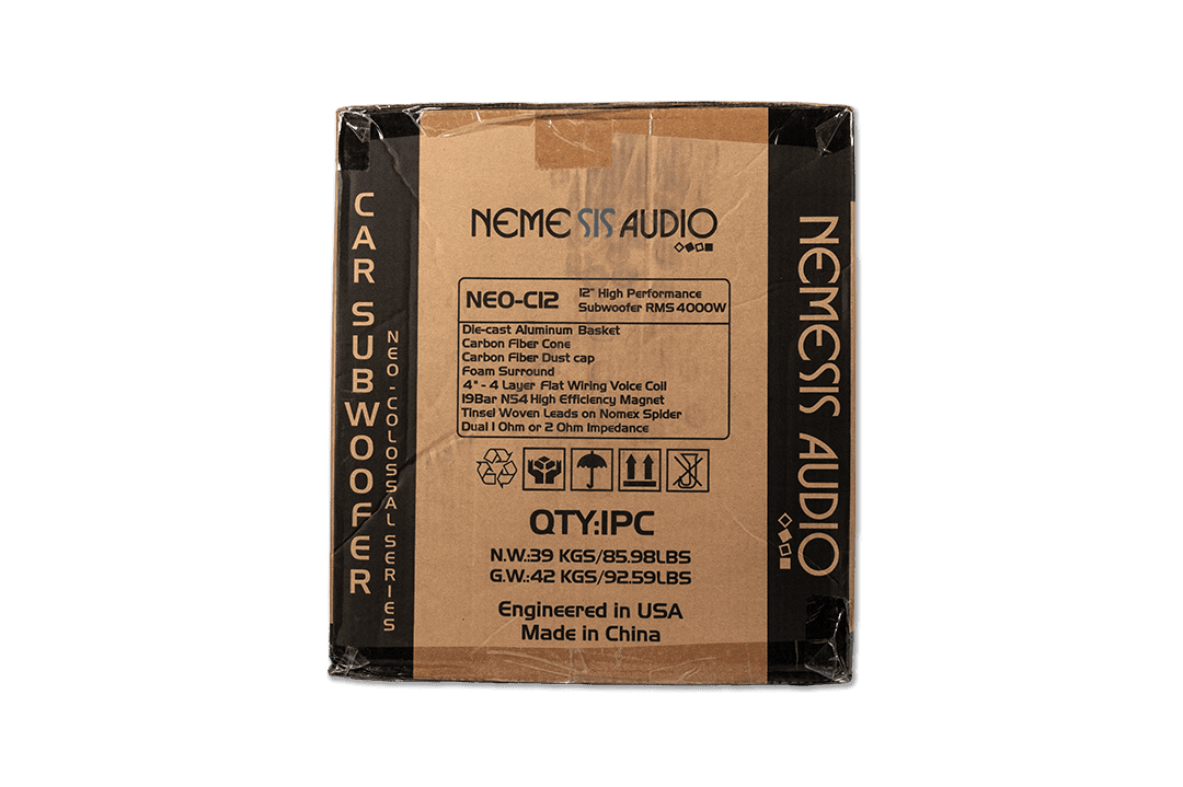 Nemesis Audio - NEO-C12 - 12″ Dual 1-Ohm 4000W RMS Neodymium Subwoofer 4″ VC