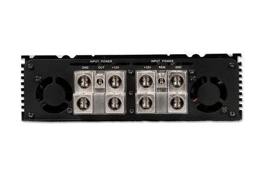 Nemesis Audio - NA-FR20000D - 1-channel Class D amp, 20,000W RMS @1-Ohm. Smart cooling, full protection, and bass boost.