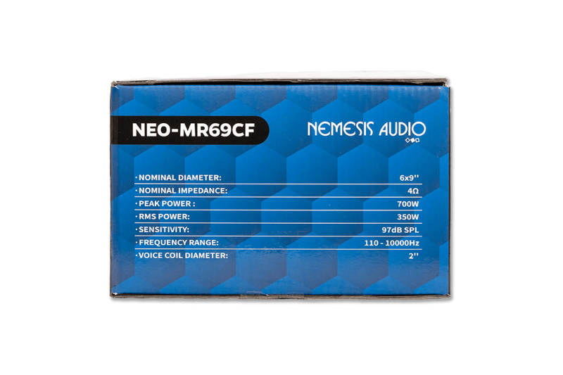 Nemesis Audio NEO-MR69CF 6×9″ Water Resistant Neodymium Midrange Speaker – 700W Max