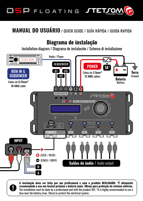 Stetsom | DSP FLOATING | DSP Digital Signal Processor, Crossover & Eq