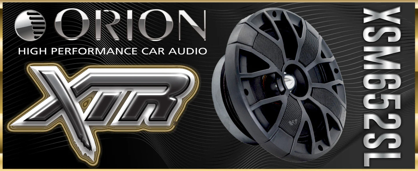 Orion - 6.5" 2 Ohm 300w RMS Slim Ultra Efficient Midrange Speakers