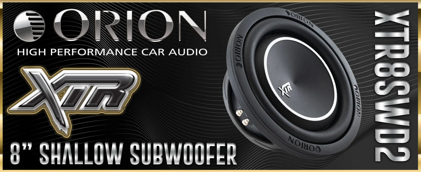 Orion - XTR8SWD2 - 8" 300w Rms/1200w Max Shallow Subwoofer Dual 2 Ohm