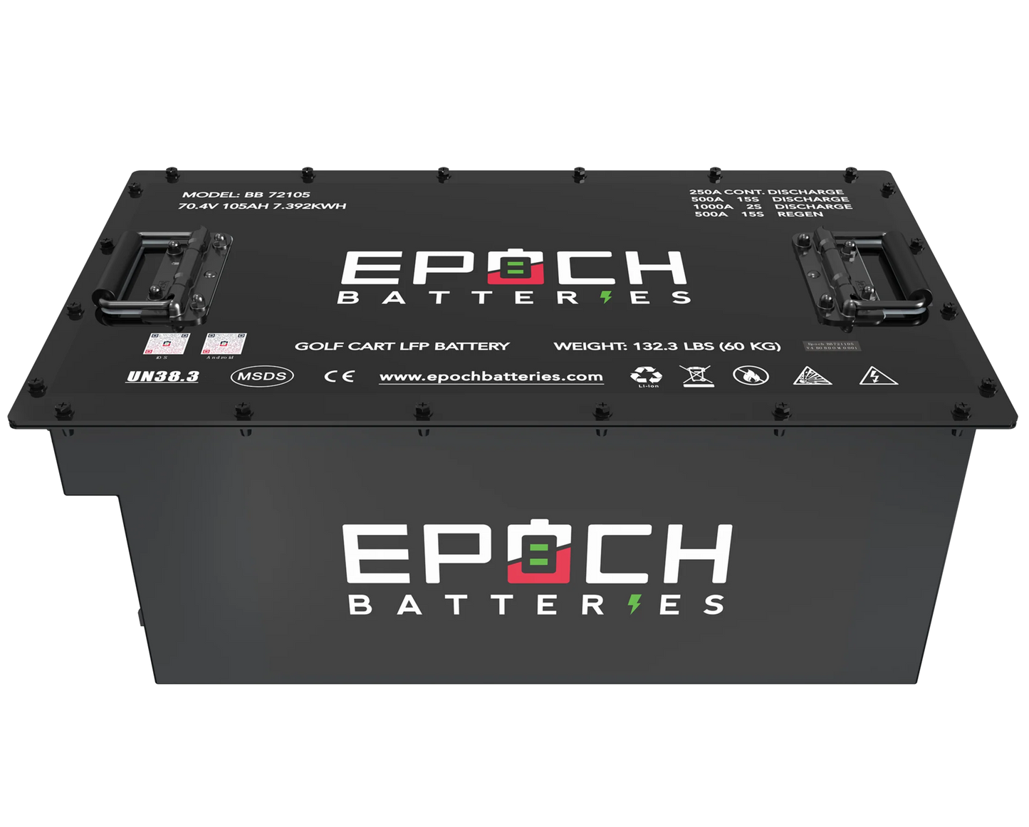 Epoch Batteries- 70.4V (72V) 105ah - LiFePO4 Golf Cart Batt - Complete kit image 4