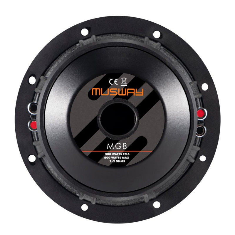 Musway - MG8 - 8" 300W RMS Subwoofer with Protection Grille Included image 1