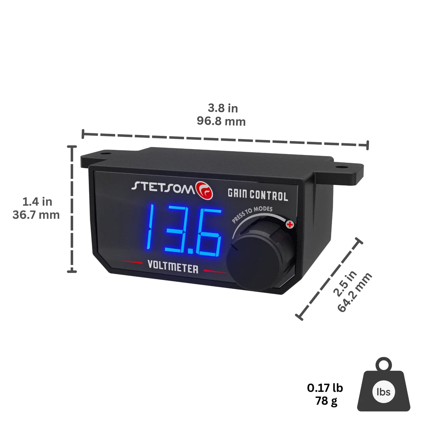 Stetsom 4in1 Universal Bass Knob Gain Control + Voltmeter + On/Off Switch image 8