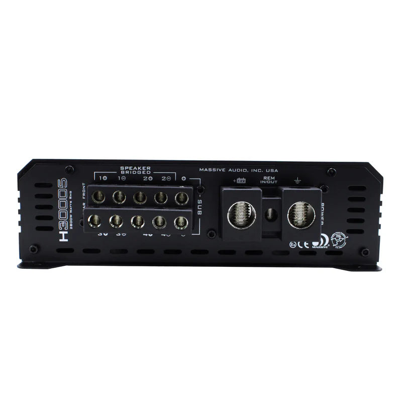 Massive Audio -H30005 - 720 Watts RMS x 4 @ 2 Ohm + 1500w @ 1 ohm 5 Channel Amp image 2