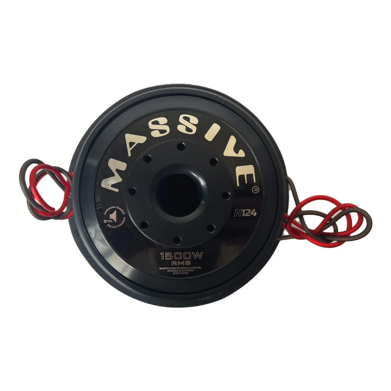 Massive Audio - H124 - 12" 1500 Watts RMS Dual 4 Ohm 3" V.C. Mega Subwoofer image 3