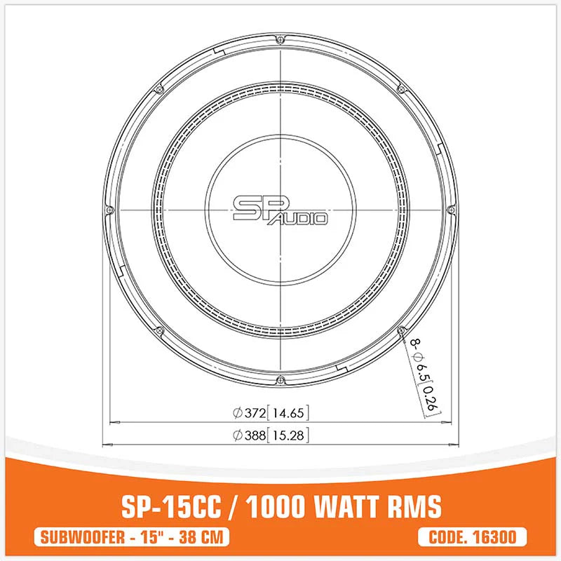 SP Audio - SP 15CC SUBWOOFER 15"/38CM 1000W RMS image 7