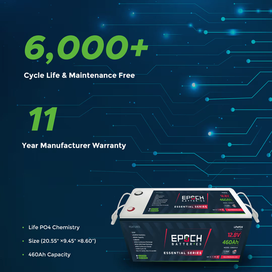 Epoch Batteries - 12460A-H - 12V 460Ah Bluetooth & Heated LiFePO4 Batt image 4
