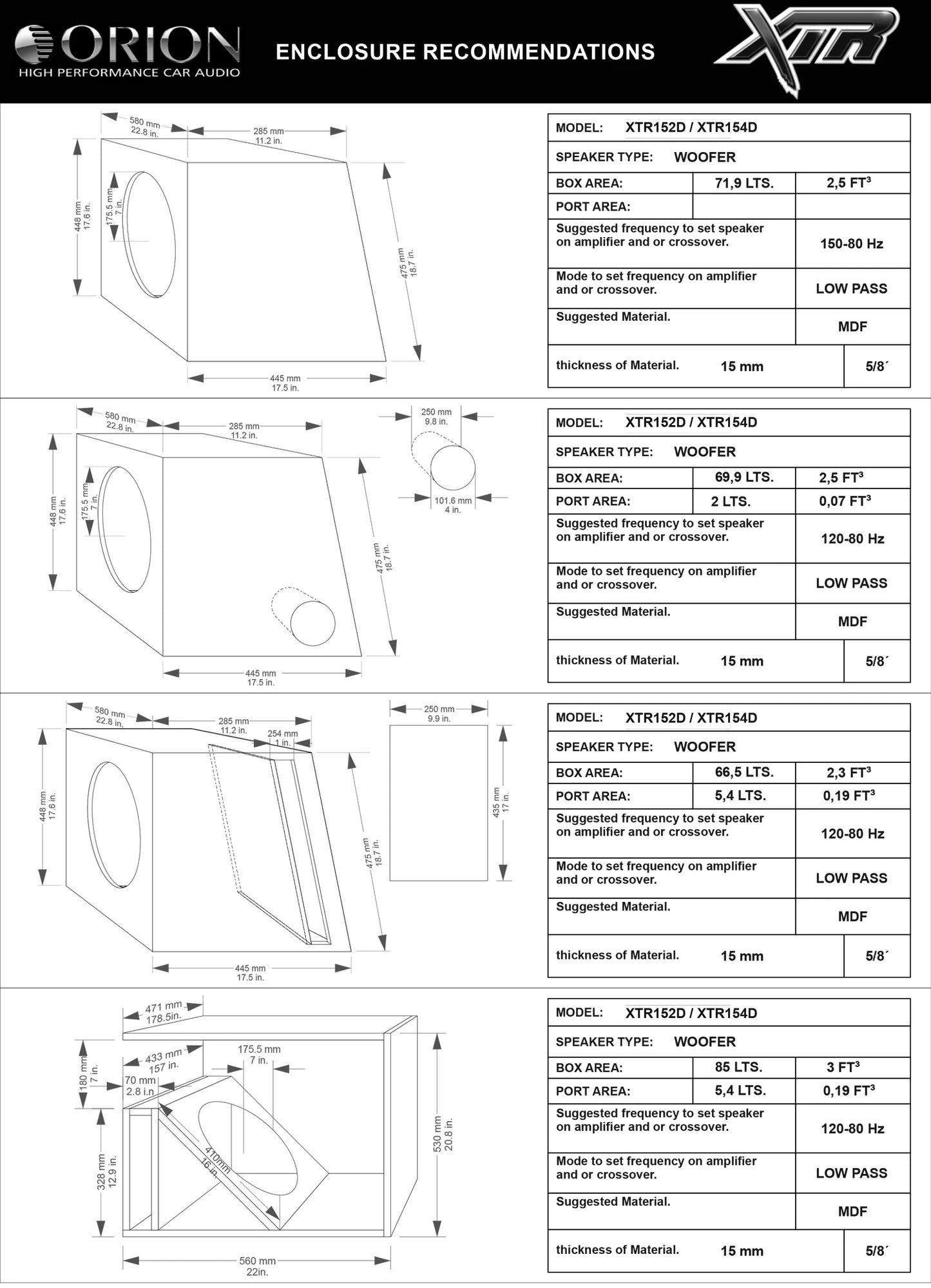 Orion - XTR152D Subwoofer 15" DVC 2-Ohm 750 Watts RMS | 3000 Watts MAX image 7