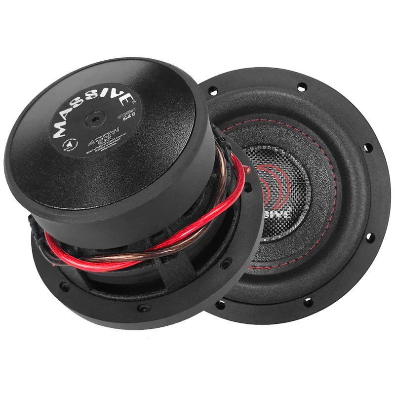 Massive Audio - SUMMO64S - 6" 200 Watts RMS Dual 4 Ohm, 1.5" V.C. Shallow Mount image 0