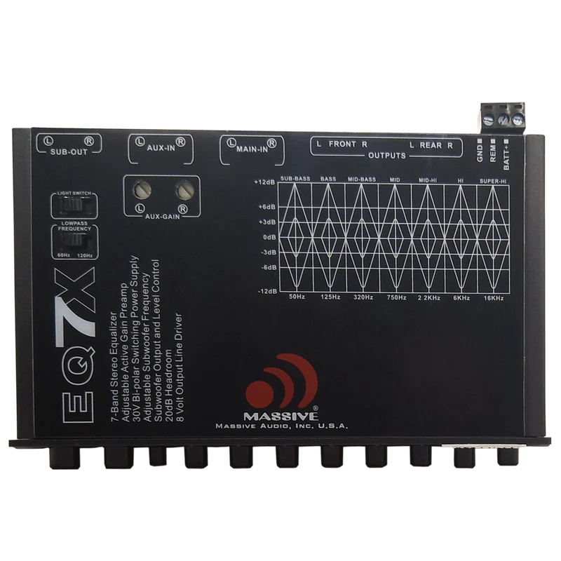 Massive Audio -EQ7X - 7 Band Car Audio Graphic Equalizer image 3