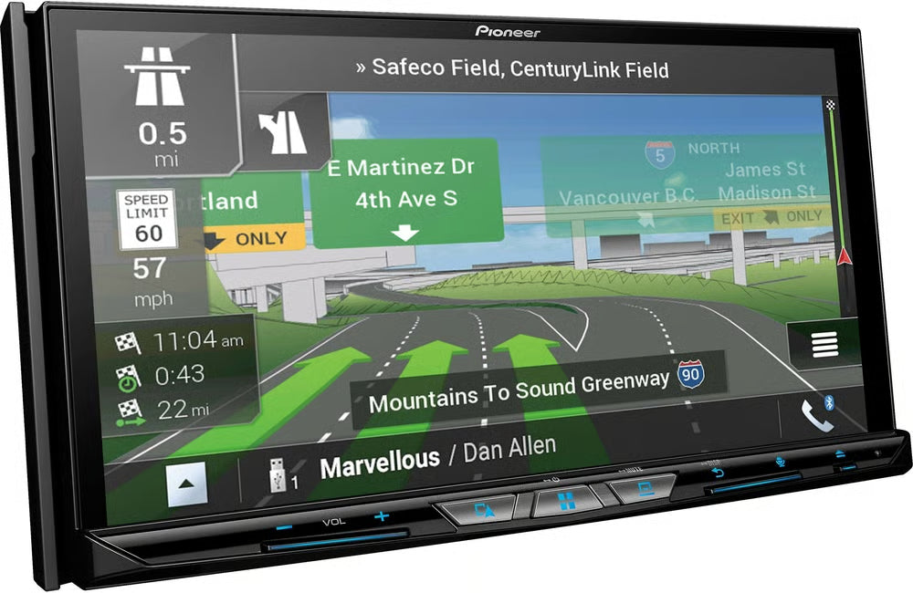 Pioneer AVIC-W8600NEX 7" Double DIN Touchscreen DVD Receiver with Bluetooth, Built-in Navigation, Wireless Apple CarPlay and Android Auto