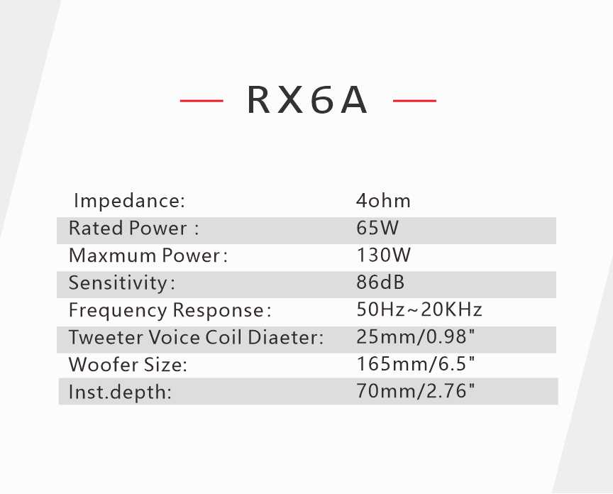 Rebec Audio - RX6a - 2 way componet set Active image 2