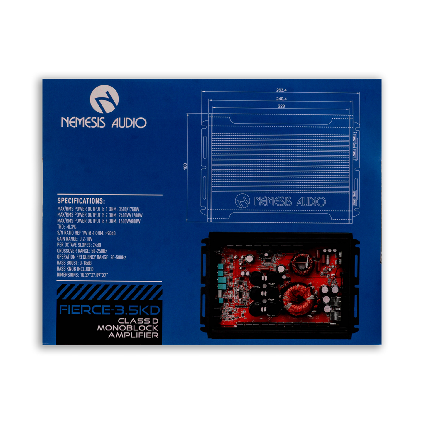 Nemesis Audio - FIERCE- 3.5KD - 3500W Max/1750W RMS Class D Monoblock Amp image 2