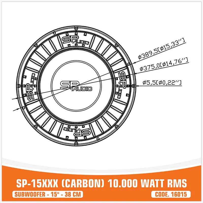 SP Audio - SP 15XXX - CARBON FIBERS SUBWOOFER 15" 10,000w RMS image 4