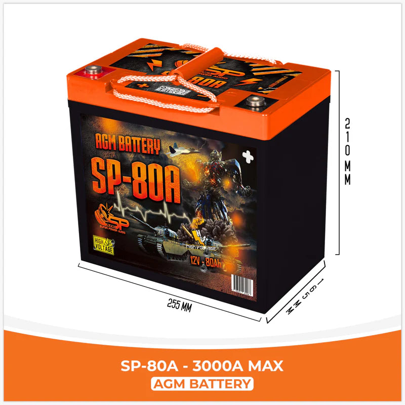 SP Audio - SP 80A AGM BATTERY LONG LIFE SPL image 2