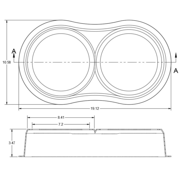 Custom Speaker Pods -Dual 8″ Universal Flat Speaker Pod for any flat mounting image 2