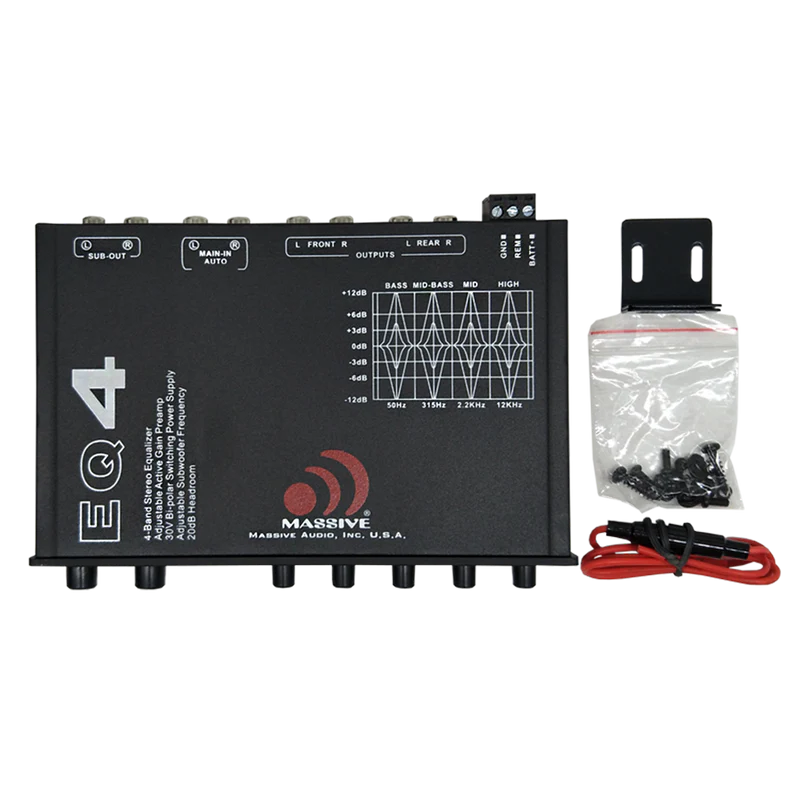 Massive Audio - EQ4 - 4 Band Car Audio Graphic Equalizer image 4