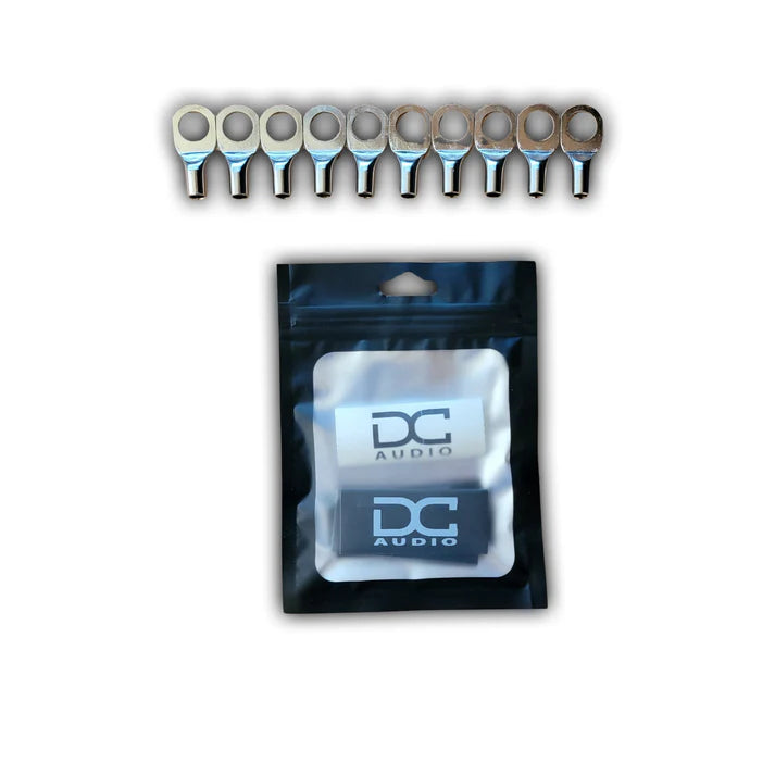 DC Audio -DC Audio 8AWG-10mm Hole Copper Ring Terminals w/ Heat Shrink 10 image 1