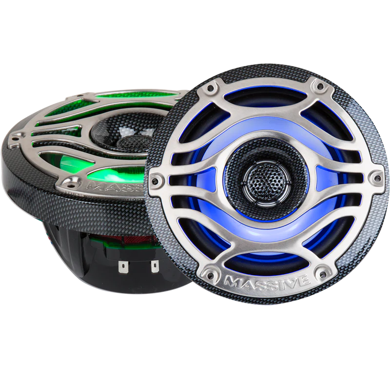 Massive Audio - T65S - 6.5" 160 Watts Marine Coaxial LED Speakers (PAIR) image 2