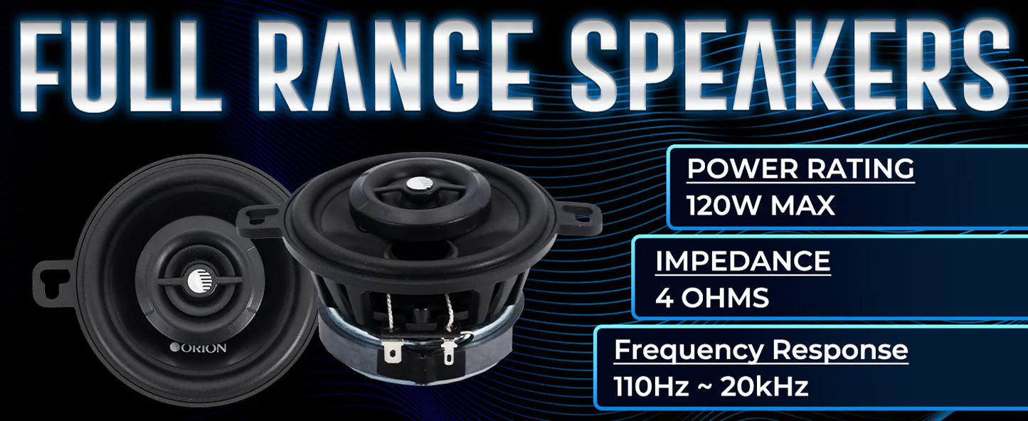 Orion - CB35 - 3.5" 2-Way Coaxial Speakers 30 Watts RMS | 120 Watts MAX