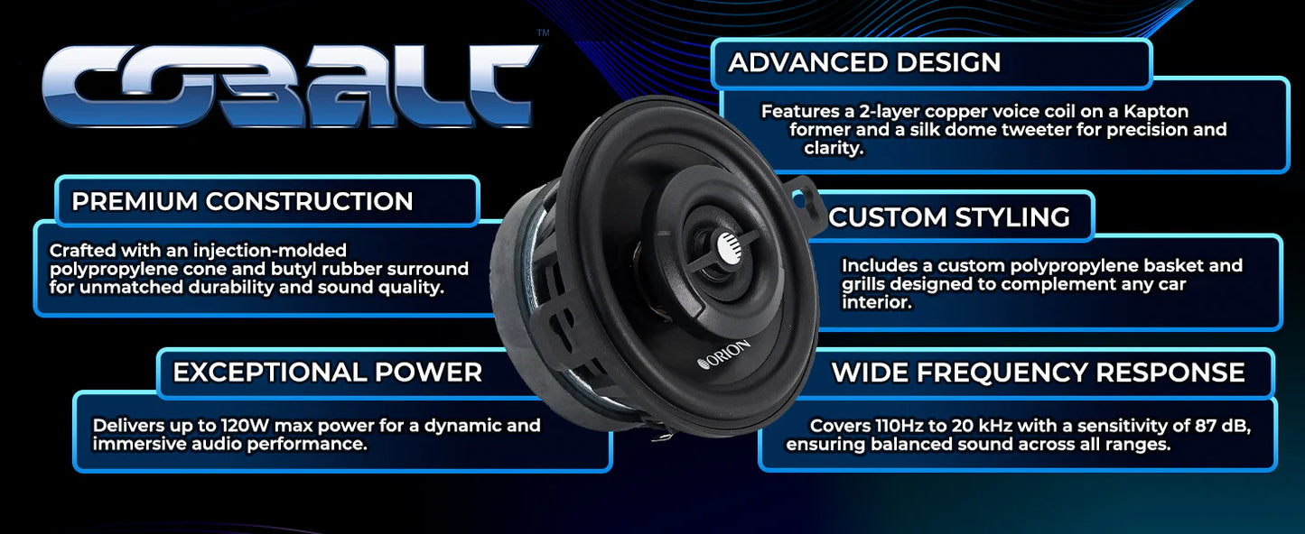 Orion - CB35 - 3.5" 2-Way Coaxial Speakers 30 Watts RMS | 120 Watts MAX