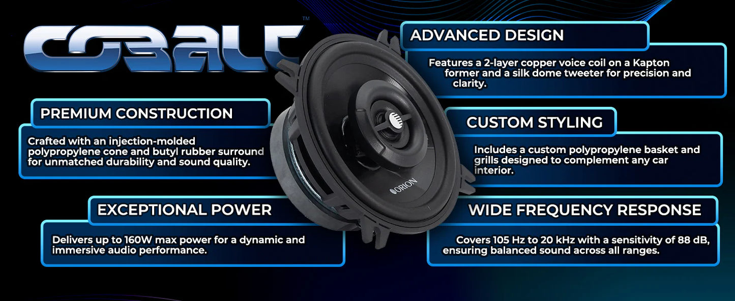 Orion - CB42 - 4" 2-Way Coaxial Speakers 40 Watts RMS | 160 Watts MAX