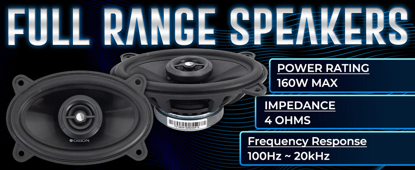 Orion - CB462 - 4x6" 2-Way Coaxial Speakers 40 Watts RMS | 160 Watts MAX