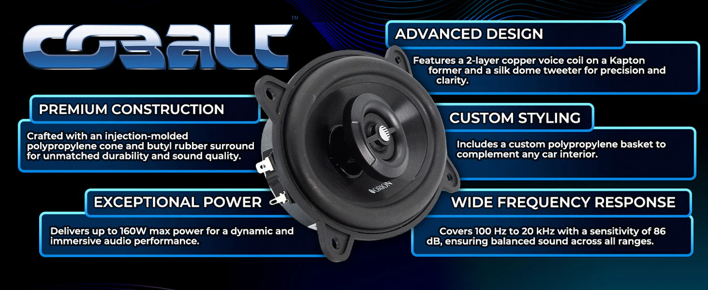 Orion - CB462 - 4x6" 2-Way Coaxial Speakers 40 Watts RMS | 160 Watts MAX