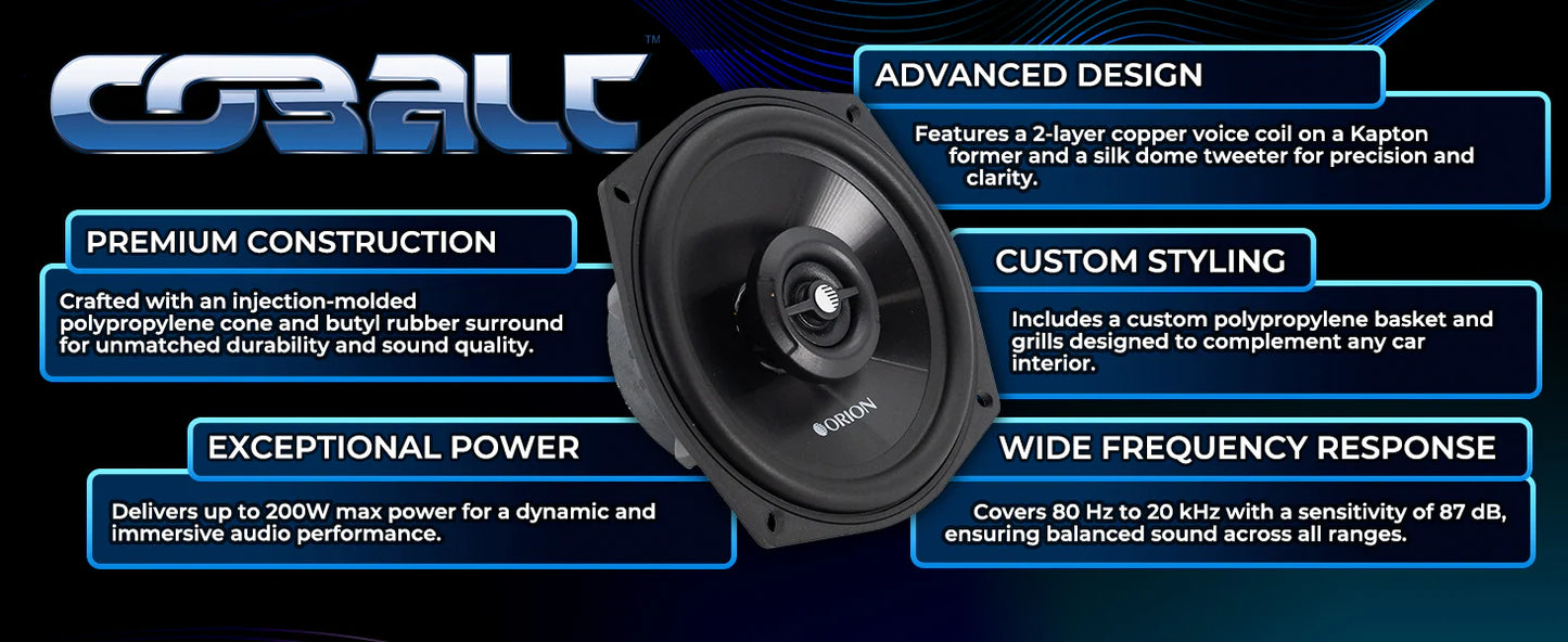 Orion - CB52 - 5.25" 2-Way Coaxial Speakers 50 Watts RMS | 200 Watts