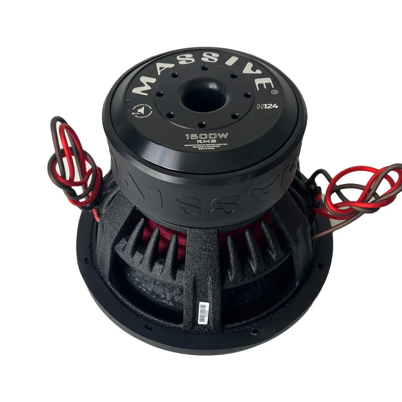 Massive Audio - H124 - 12" 1500 Watts RMS Dual 4 Ohm 3" V.C. Mega Subwoofer image 0