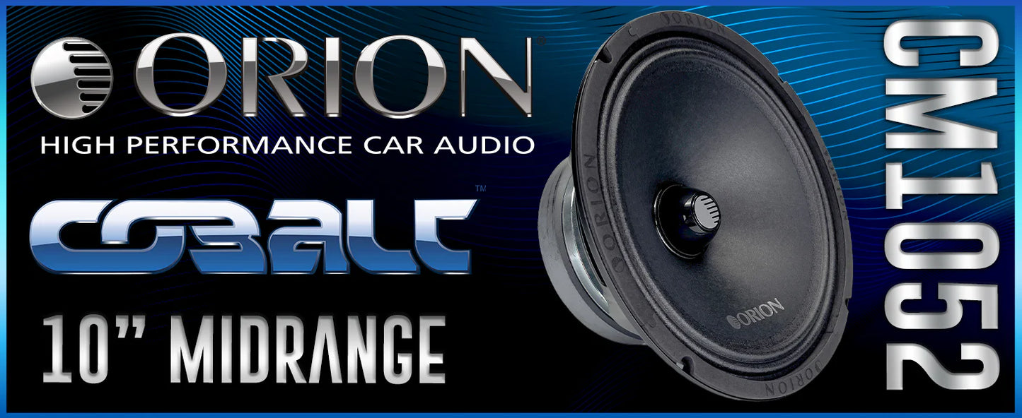 Orion - CM1052 - 10 Inch 2 Ohm Midrange Speaker 350 Watts RMS (Single Unit)