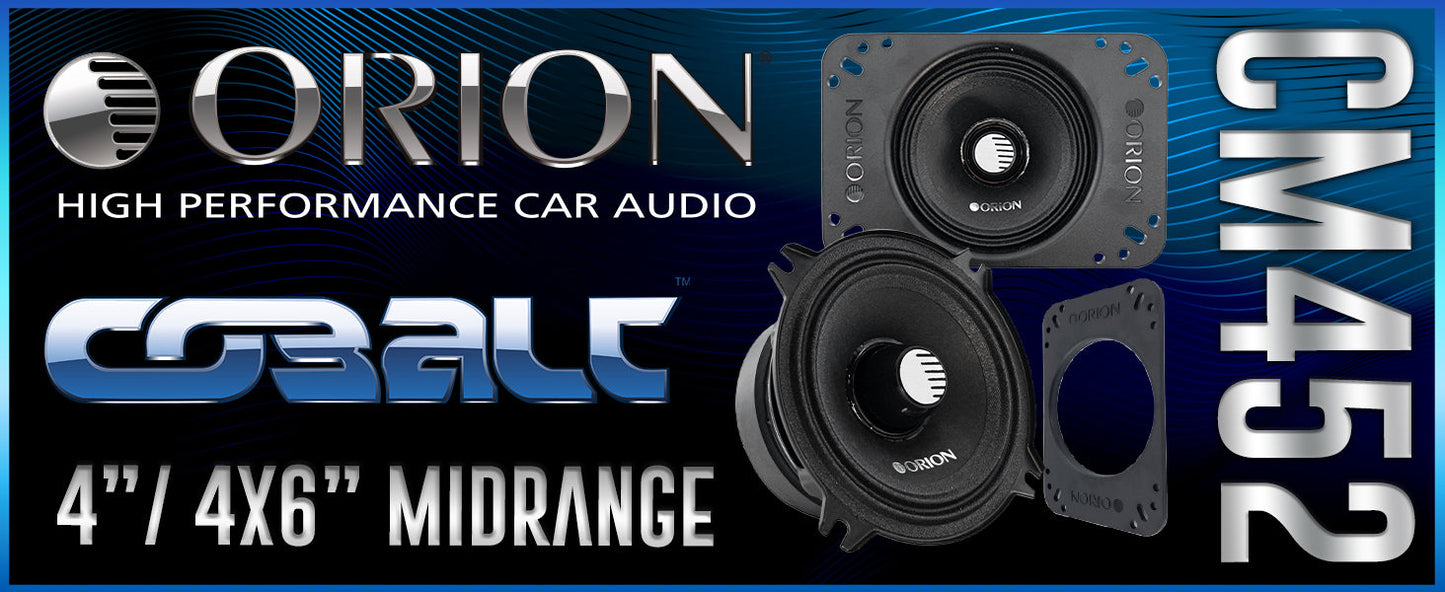 Orion - CM452 - 4 (4x6) Inch 2 Ohm Midrange Speaker 100 Watts RMS